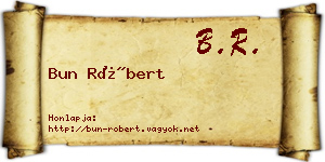 Bun Róbert névjegykártya