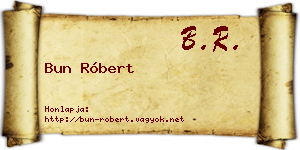 Bun Róbert névjegykártya