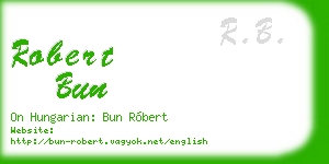 robert bun business card