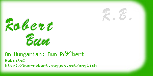 robert bun business card